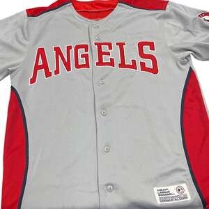 Los Angeles Angels Majestic Stitched MLB Jersey Gray Mens M